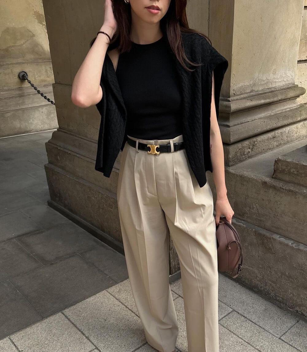 EleganceBelt - Luxe riem met gouden accent voor een verfijnde look