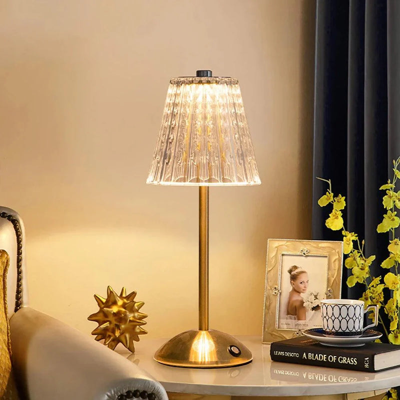 RadiantGlow - Draadloze Vintage Tafellamp voor moeiteloze stijl