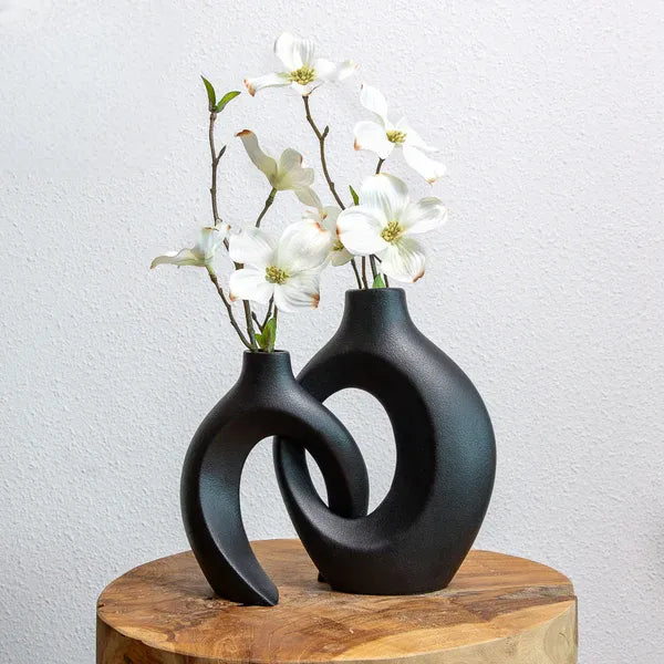 FloraTwist - Elegante verweven vaas voor verbluffende bloemendisplays en woningdecoratie