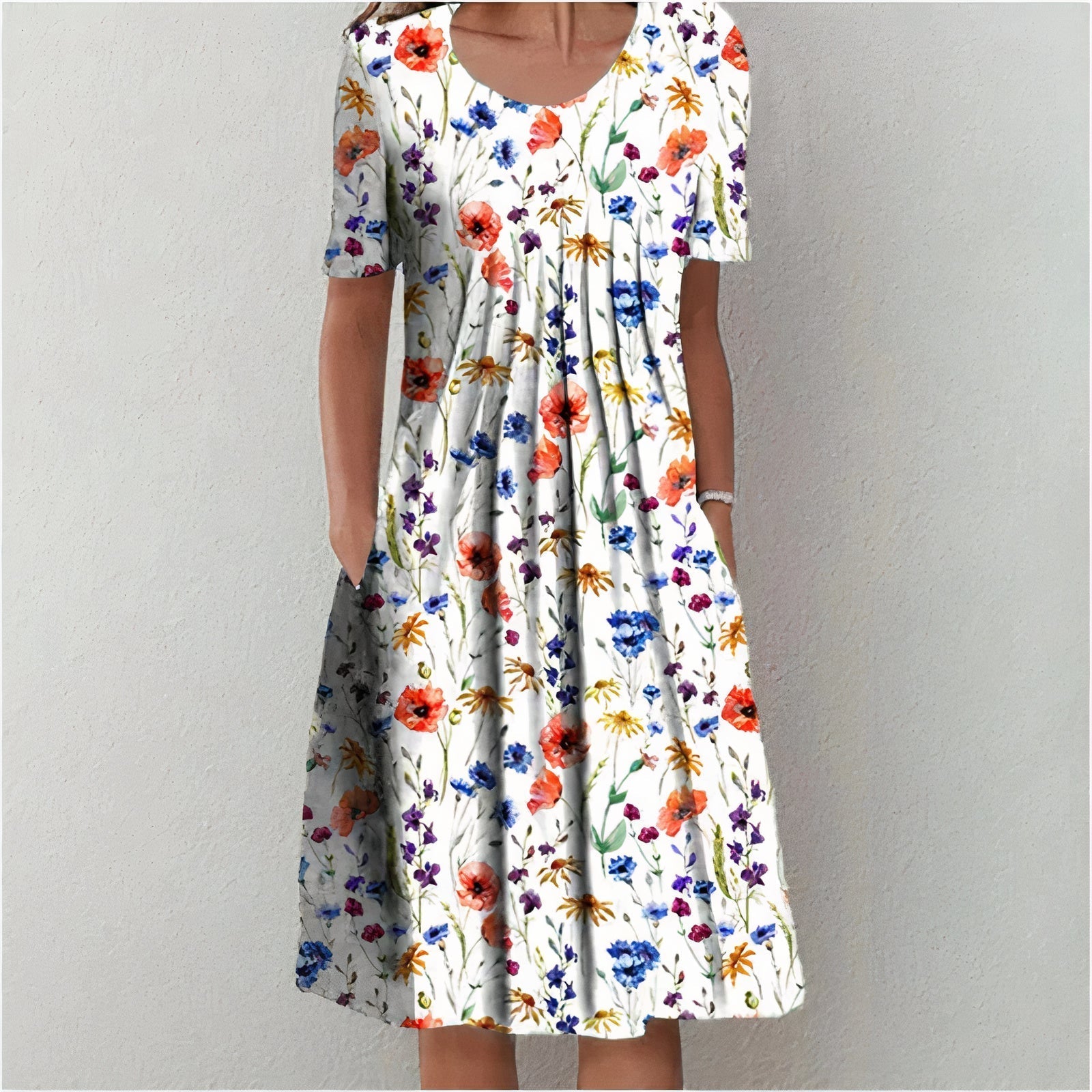 Jacomina - Elegante en comfortabele katoenen jurk voor lente en zomer