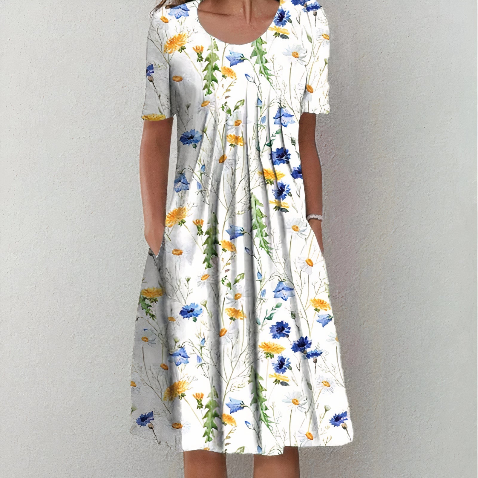 Jacomina - Elegante en comfortabele katoenen jurk voor lente en zomer