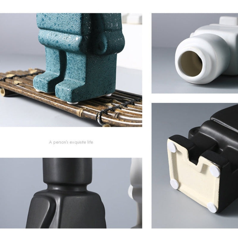 FormaBloom – Moderne decoratieve vaas met minimalistische Lego-stijl vorm voor droogboeketten