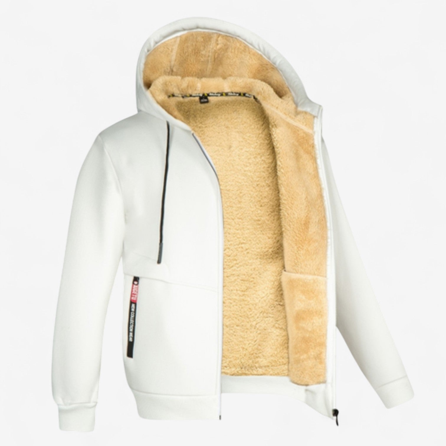 Edward – Polyester Hoodie-Jas met Rits en Trekkoordcapuchon