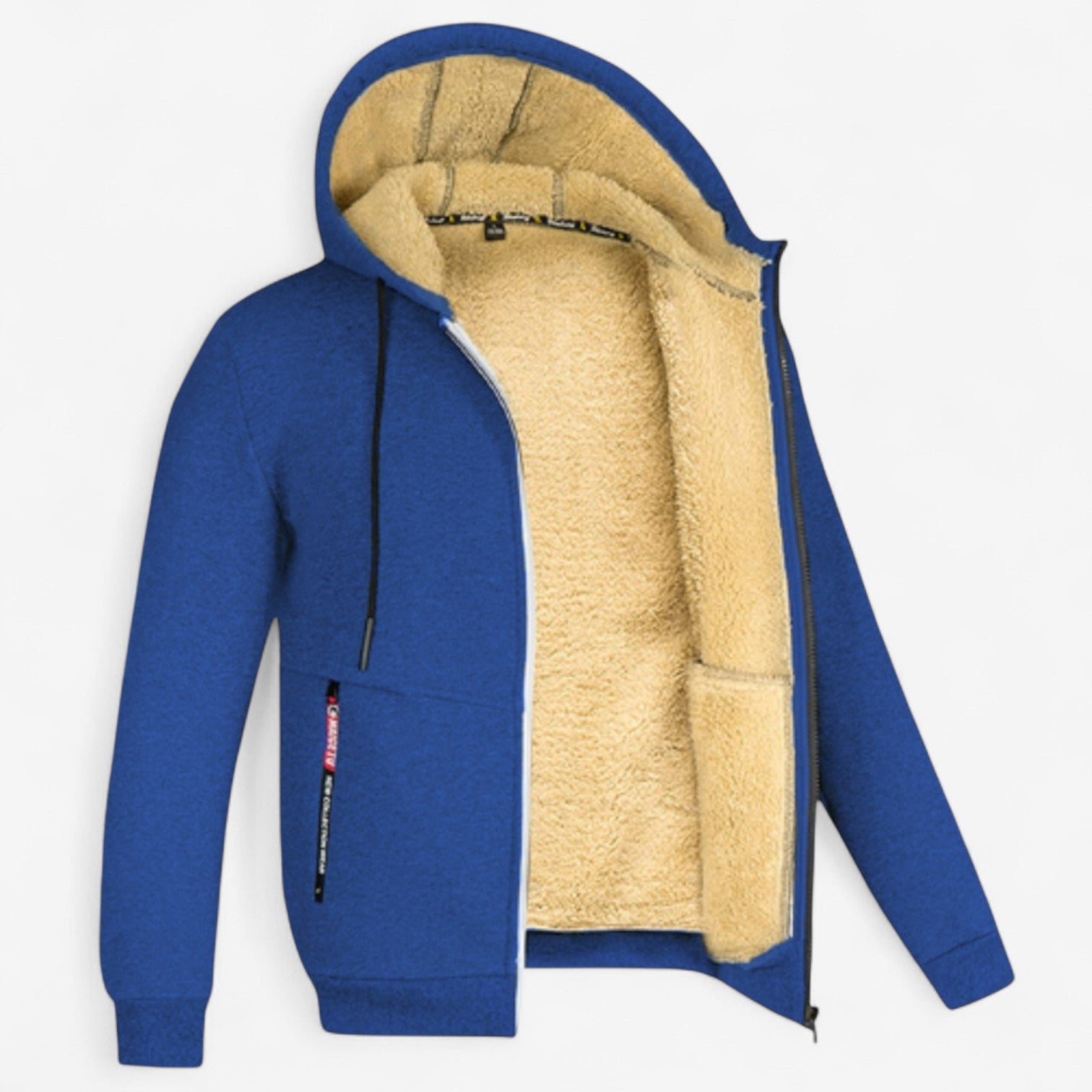 Edward – Polyester Hoodie-Jas met Rits en Trekkoordcapuchon