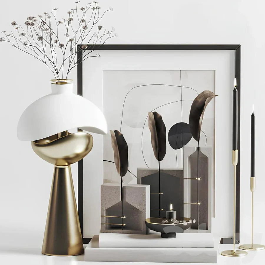 LumiAura - Unieke decoratieve tafellamp met artistiek sculpturaal ontwerp