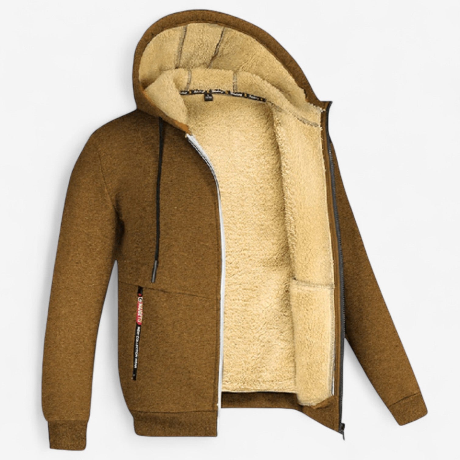 Edward – Polyester Hoodie-Jas met Rits en Trekkoordcapuchon