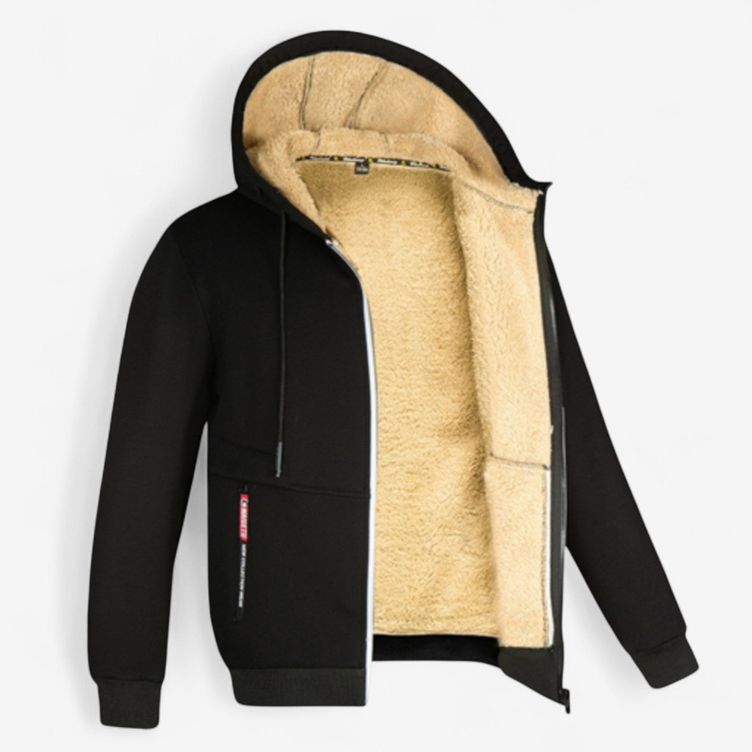 Edward – Polyester Hoodie-Jas met Rits en Trekkoordcapuchon