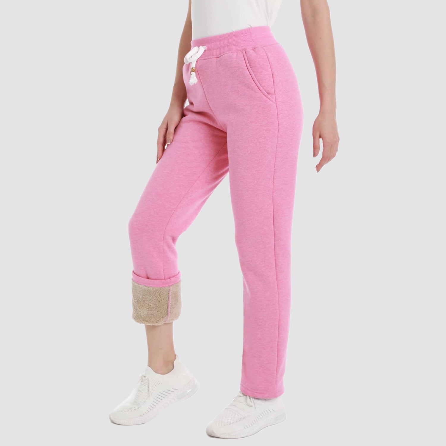 Maria - Casual Sweatpants met een comfortabele omgeslagen zoom en tailleband