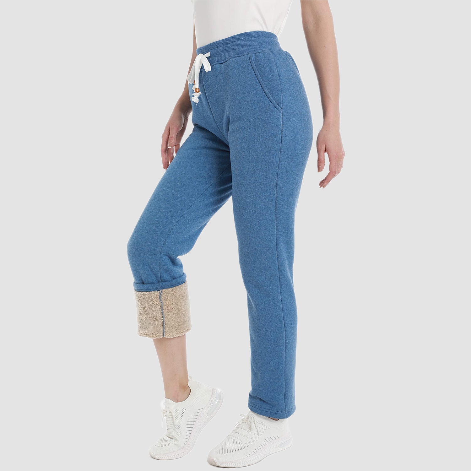 Maria - Casual Sweatpants met een comfortabele omgeslagen zoom en tailleband