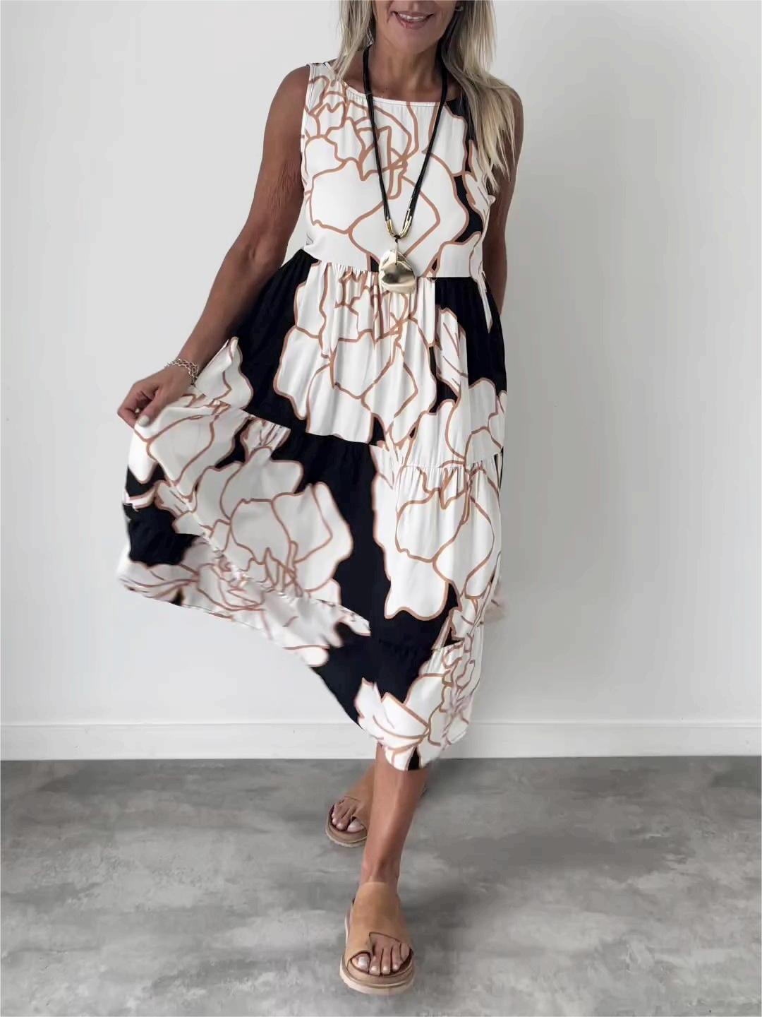 BloomStyle - Stijlvolle Jurk met Bloemenprint