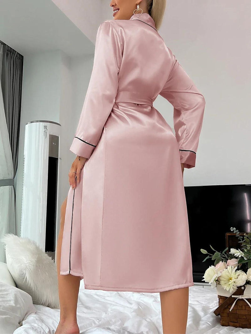 Isabella - Elegante badjas met ceintuur en lange mouwen