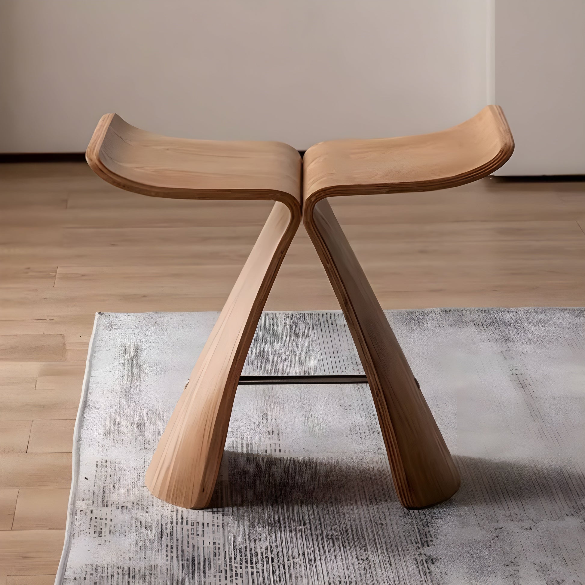 WoodForm – Massief Houten Bank met Rechthoekige Structuur