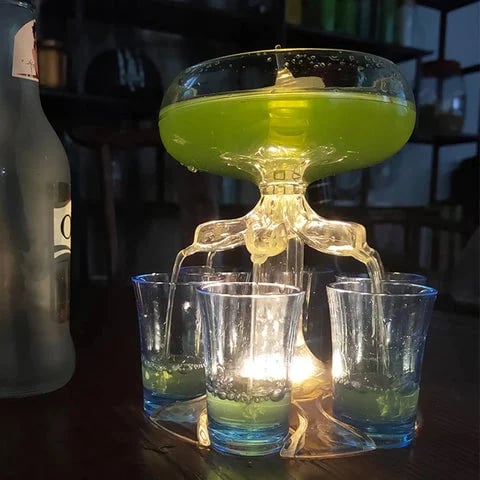 EasyDispenser - Familiebijeenkomst Wijnglazenset met slimme dispenser en elegant design