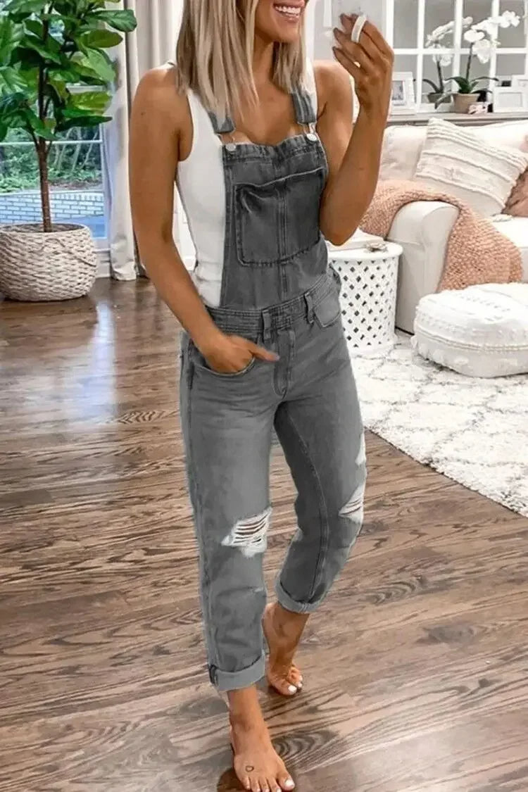 Bianca - Klassieke denim jumpsuit met een moderne twist