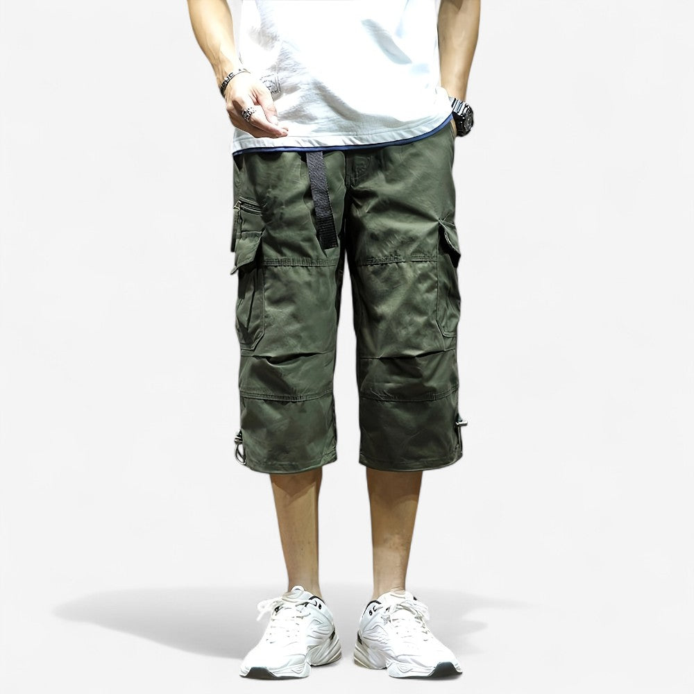 Sander - Cargoshorts met Elastische Tailleband en Meerdere Zakken