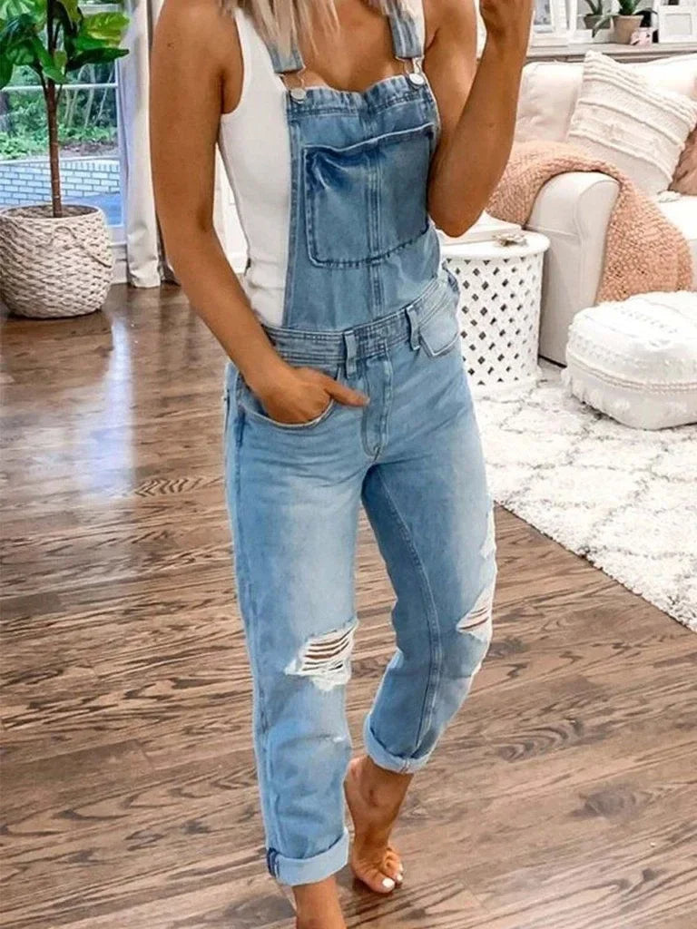 Bianca - Klassieke denim jumpsuit met een moderne twist