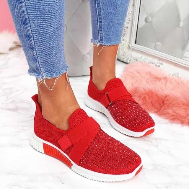 Mali - Sneaker van mesh met dempende zool en elastische band