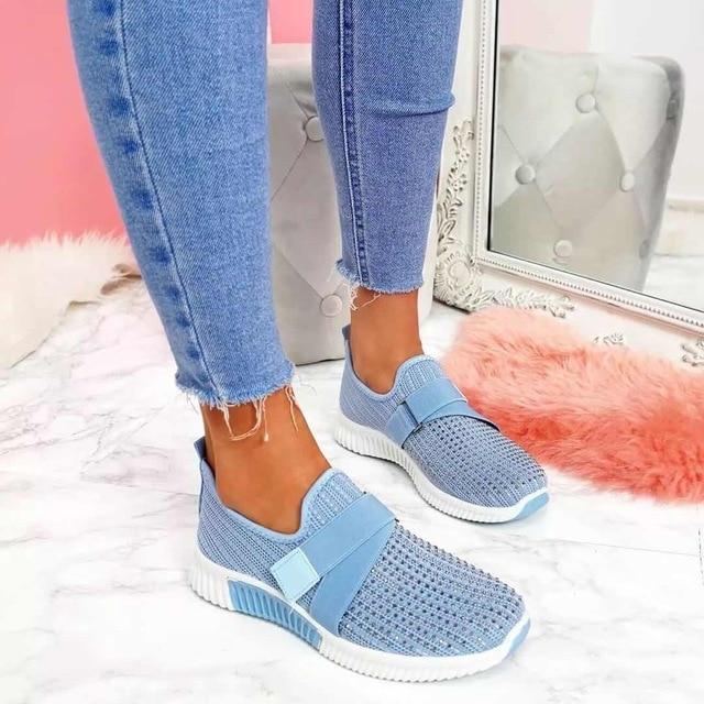 Mali - Sneaker van mesh met dempende zool en elastische band