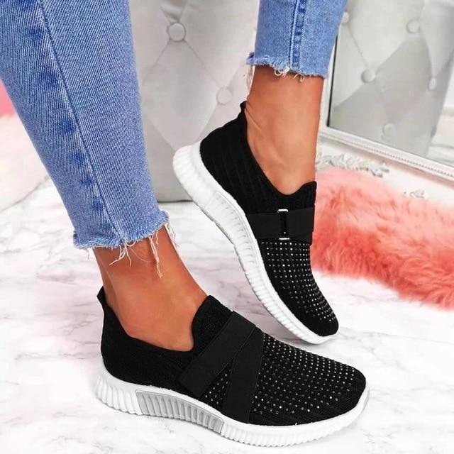 Mali - Sneaker van mesh met dempende zool en elastische band
