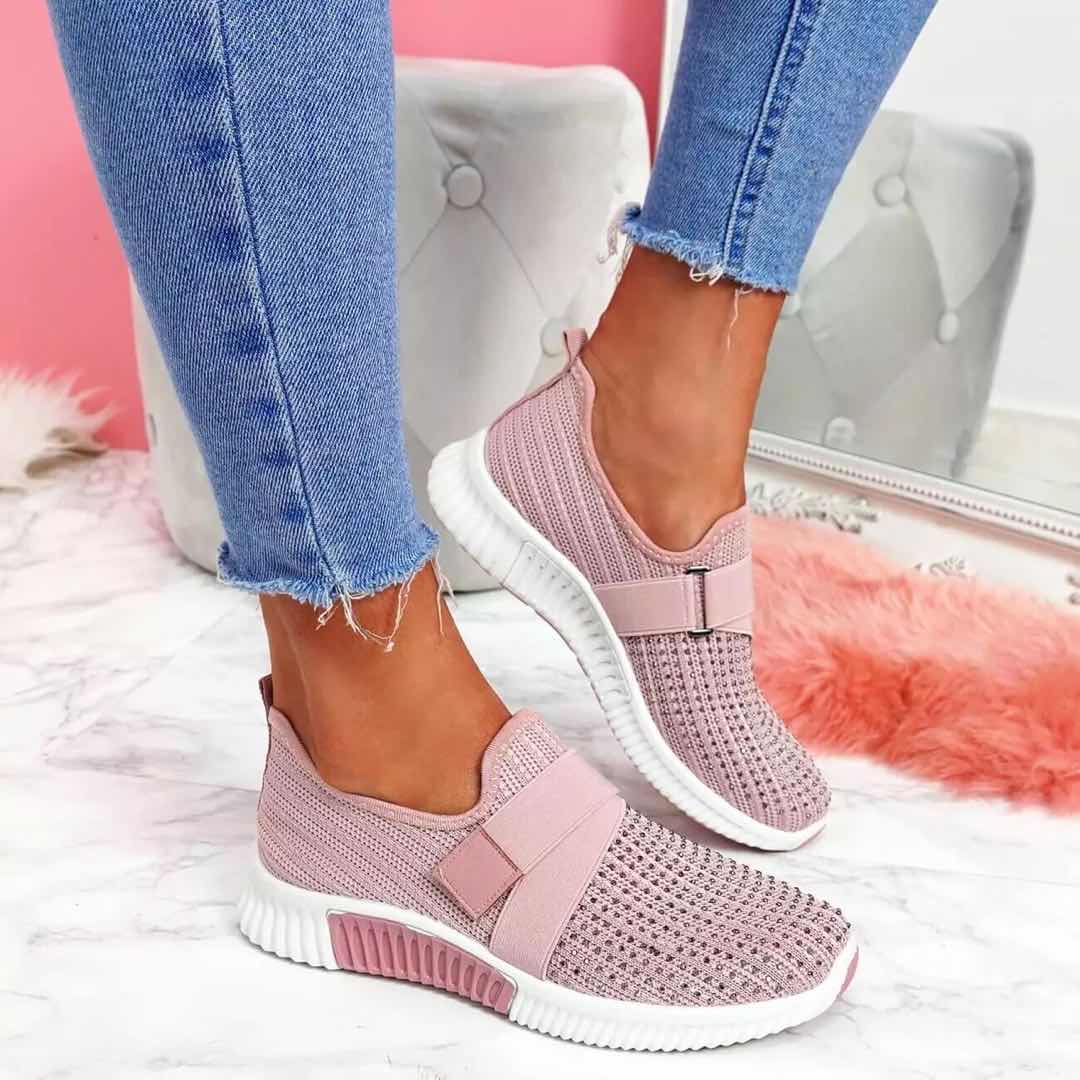 Mali - Sneaker van mesh met dempende zool en elastische band