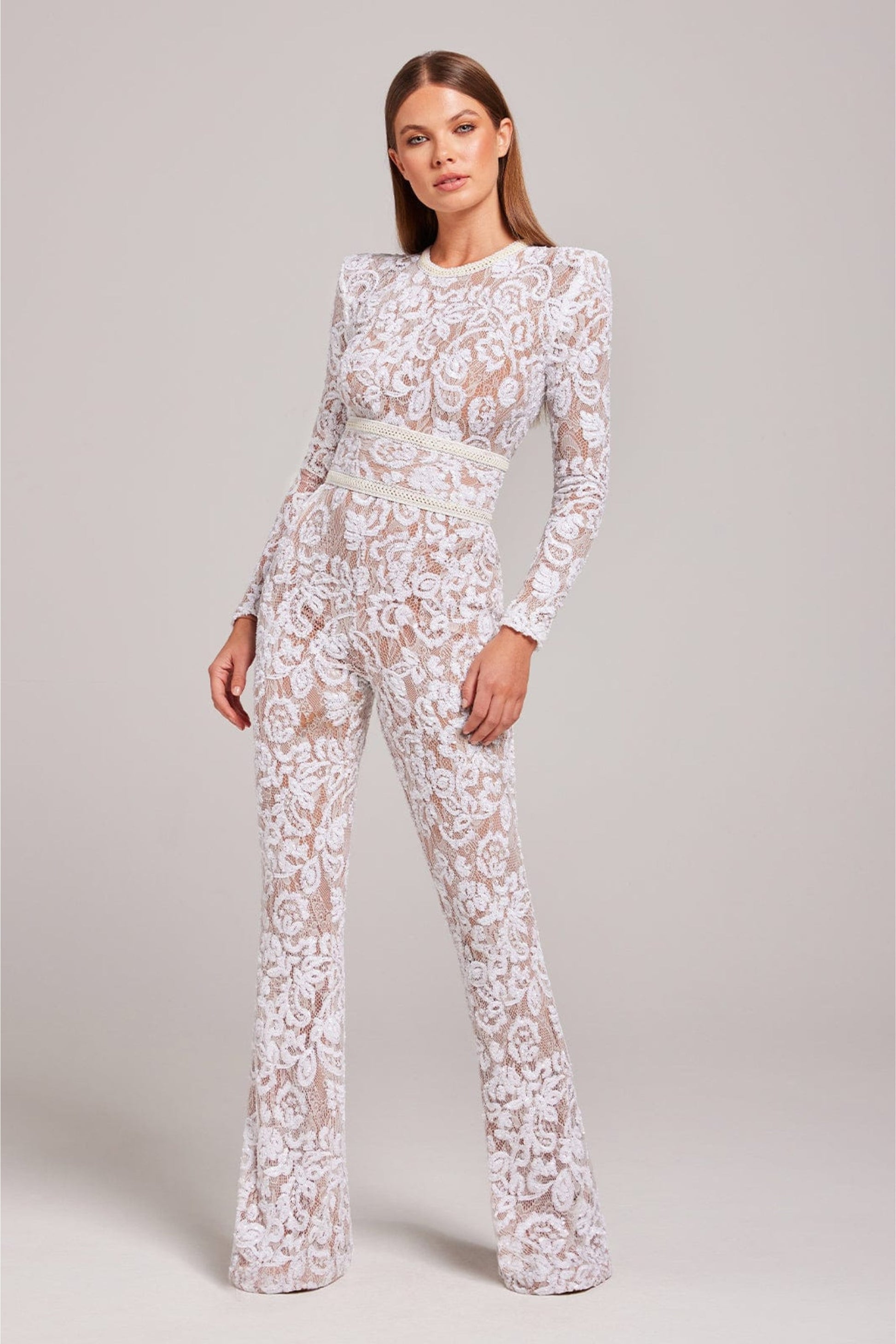 Emma - Modren Jumpsuit met lange mouwen en hoge tailleband