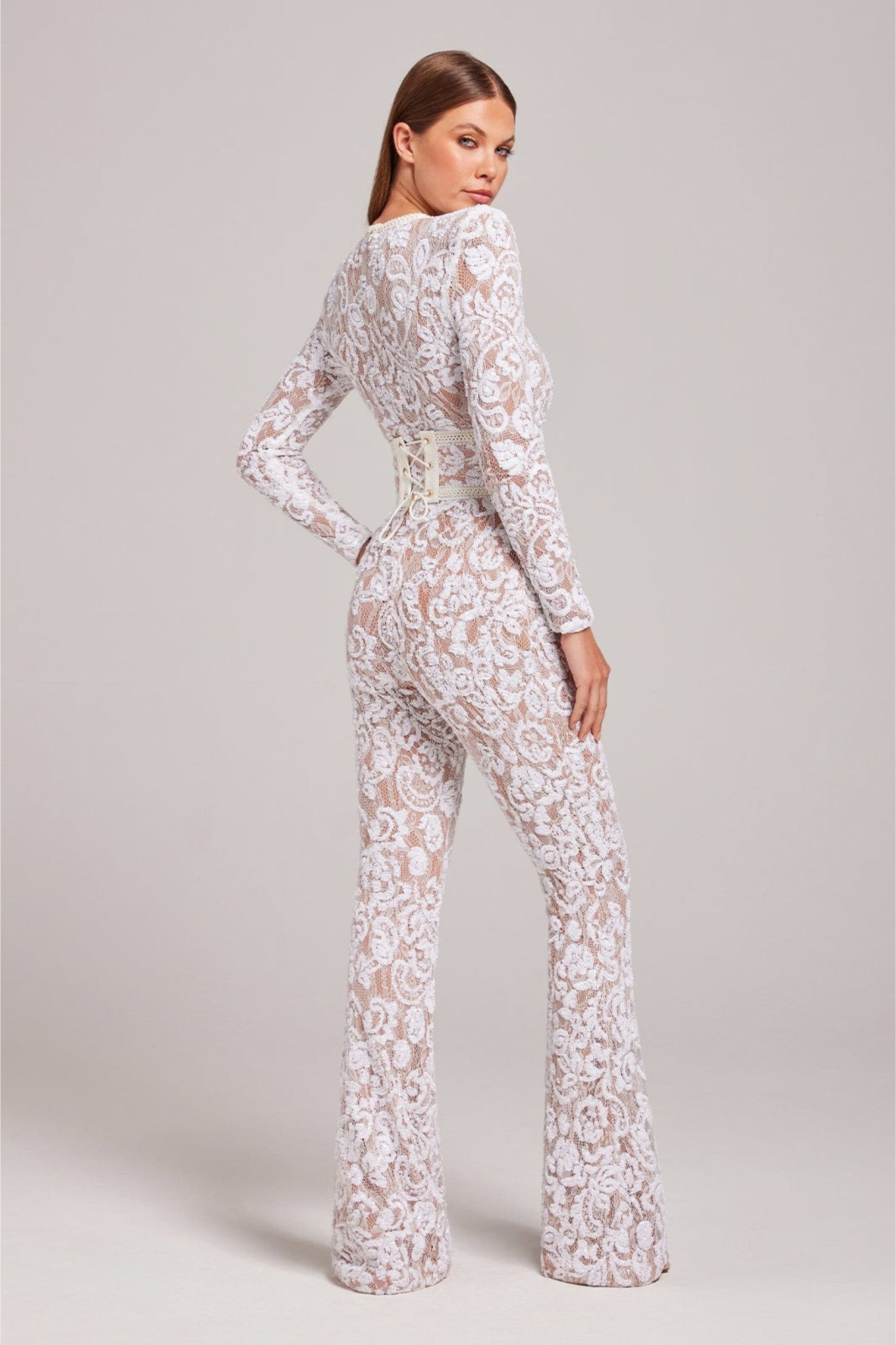 Emma - Modren Jumpsuit met lange mouwen en hoge tailleband