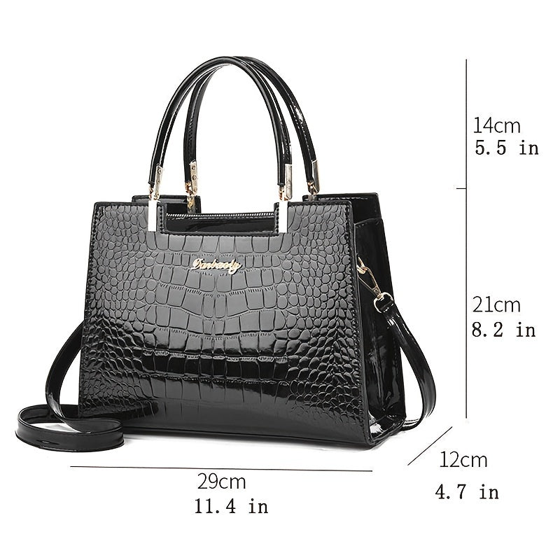 Delilah - Elegante handtas met krokodillenpatroon en premium design
