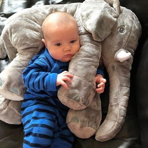 BabyBard - Zacht Baby Olifant Kussen voor Comfort en Knuffels