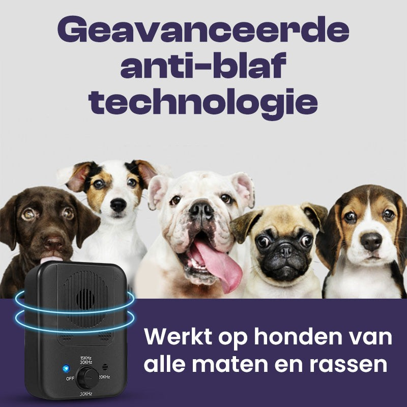 CalmTail – Weerbestendig antiblafapparaat met instelbare ultrasone niveaus