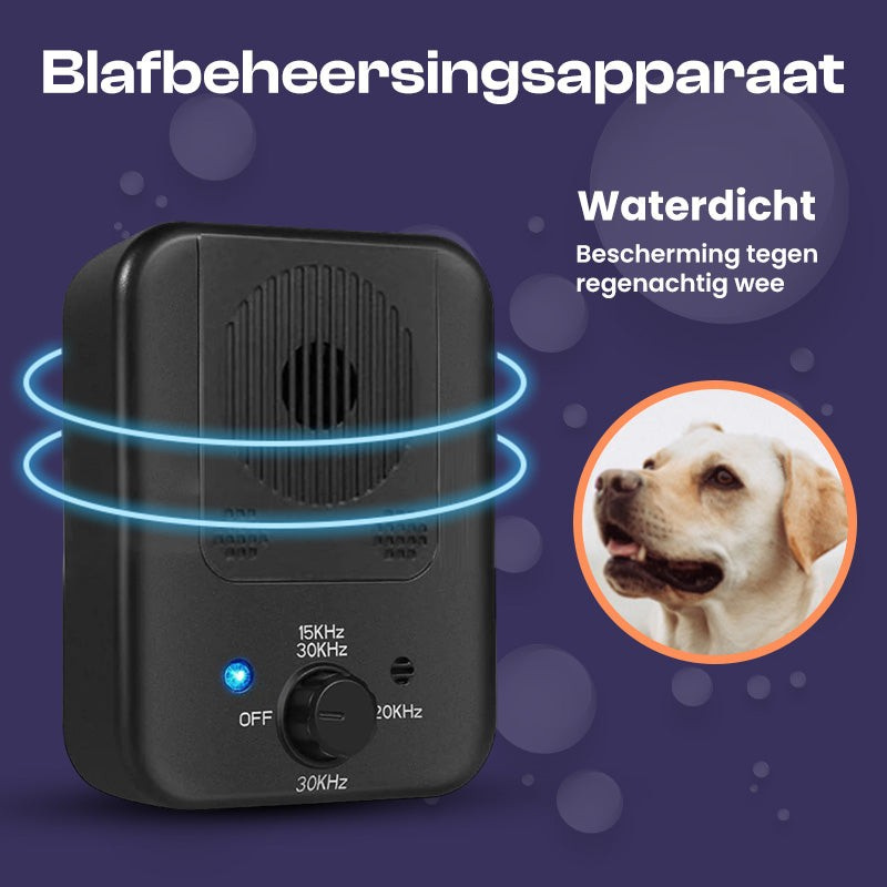 CalmTail – Weerbestendig antiblafapparaat met instelbare ultrasone niveaus
