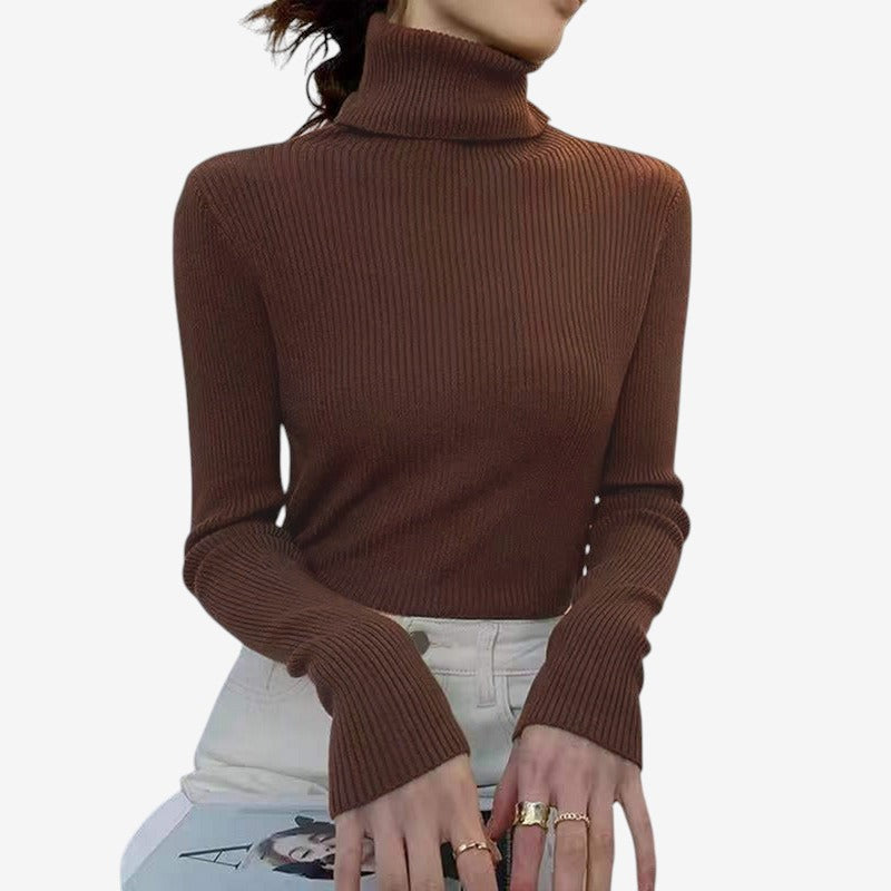 Bella – Lange Mouwen Trui met Coltrui en Slim Fit