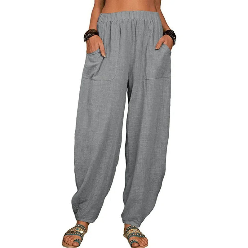 Elora - Relaxed Fit Broek met Hoge Taille en Relaxed Touch