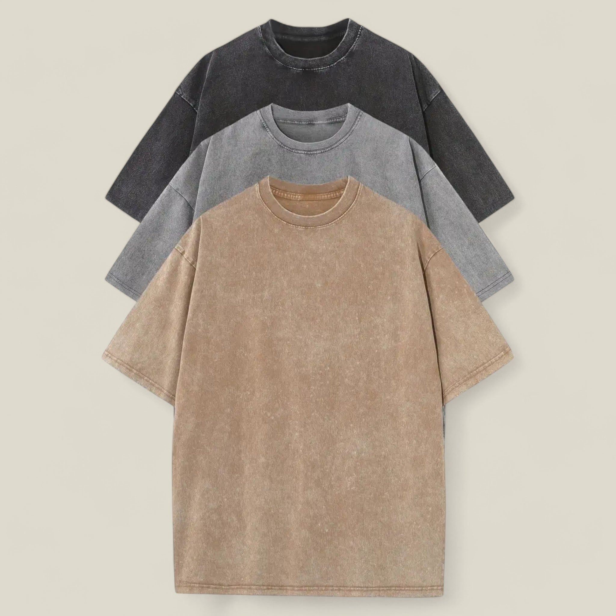 Ethan - Set van 3 Casual Effen T-shirts voor Dagelijks Comfort