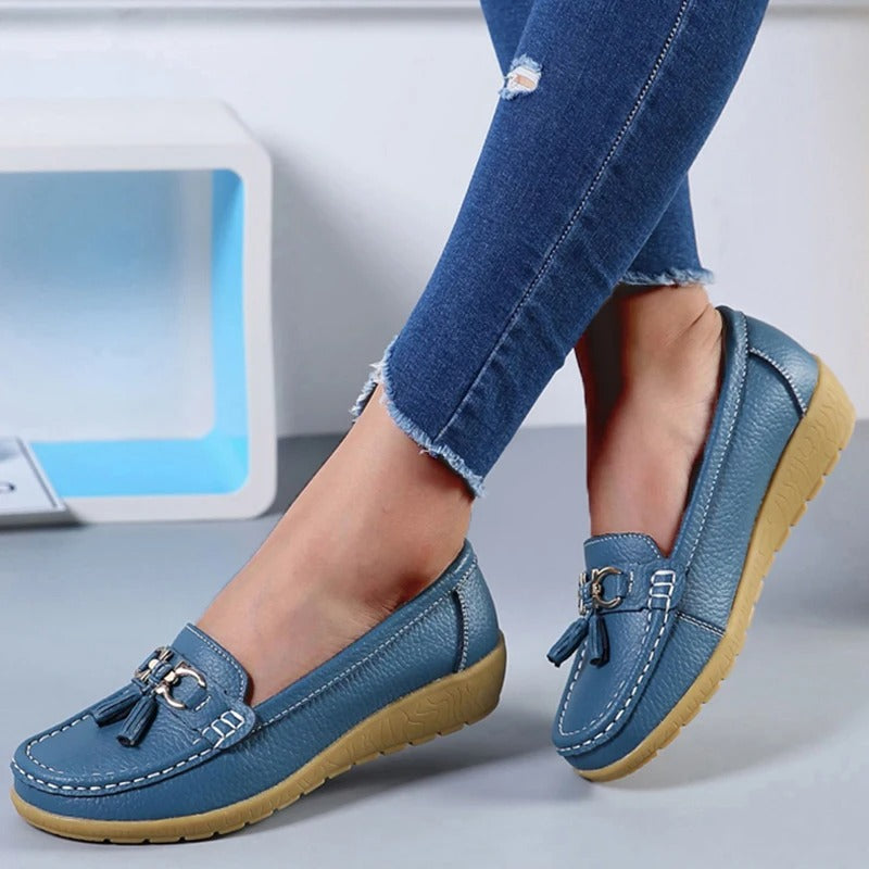 Lydia - Stijlvolle loafers met kwastjes en stiksels