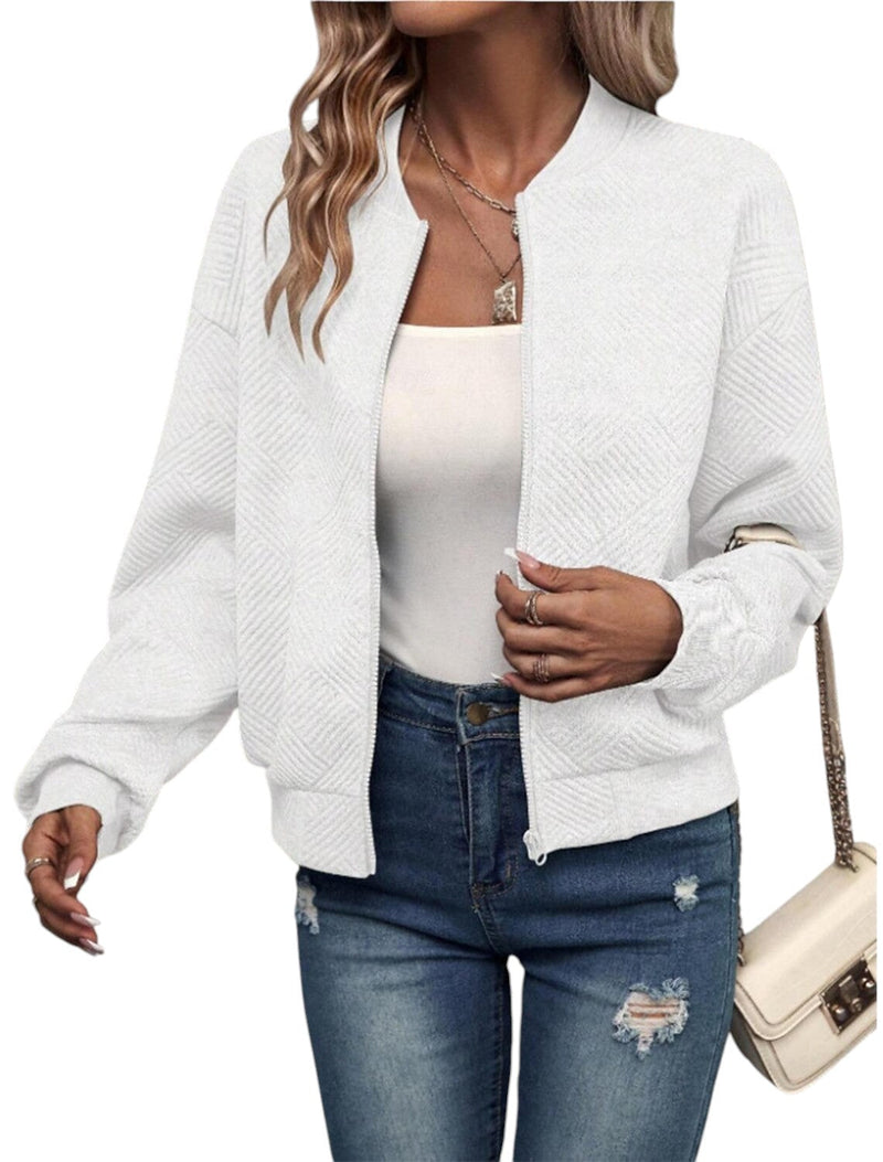 Fiona – Trendy bomberjack met ritssluiting aan de voorkant en gestructureerd ontwerp
