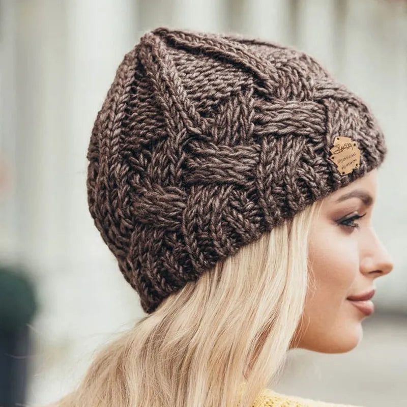 Maria - Beanie met Geribbelde Details en Elastische Boord