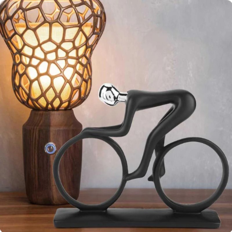 CycleCraft - Uniek beeld van een fietsliefhebber voor huis- en tuindecoratie