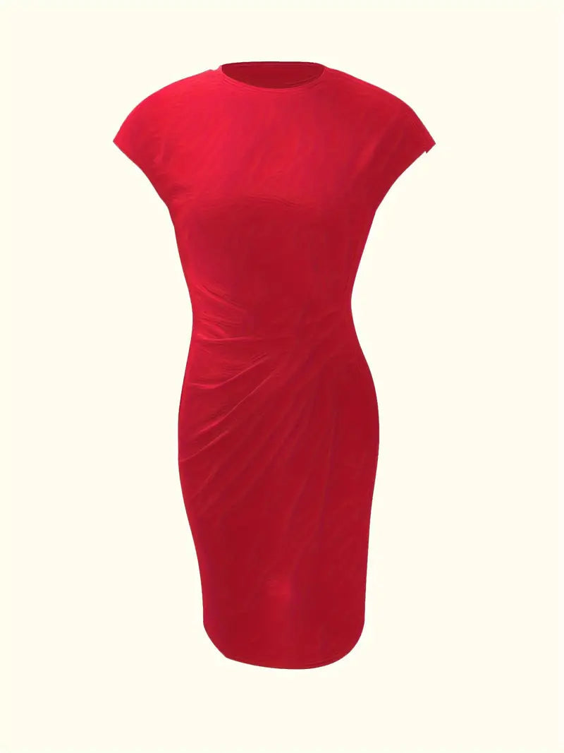 Madison – Mouwloze jurk met ronde hals en slim fit