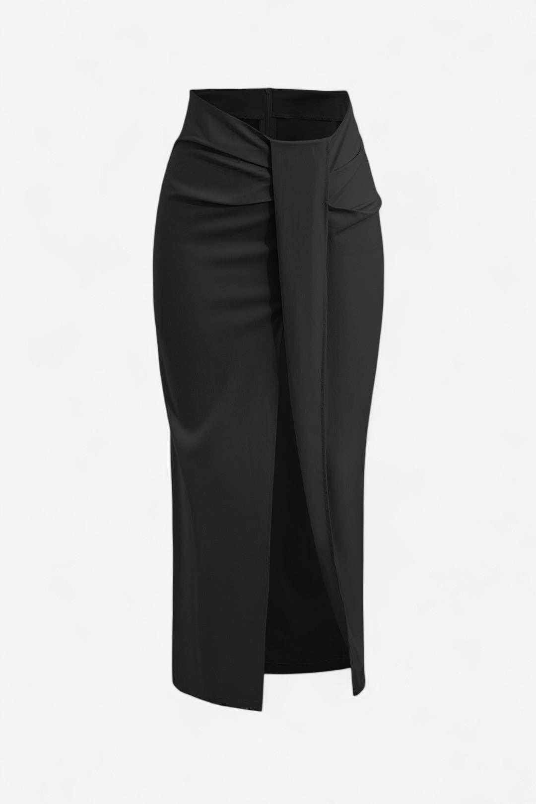 Isabella – Midi-rok met hoge taille en wikkelvoorkant