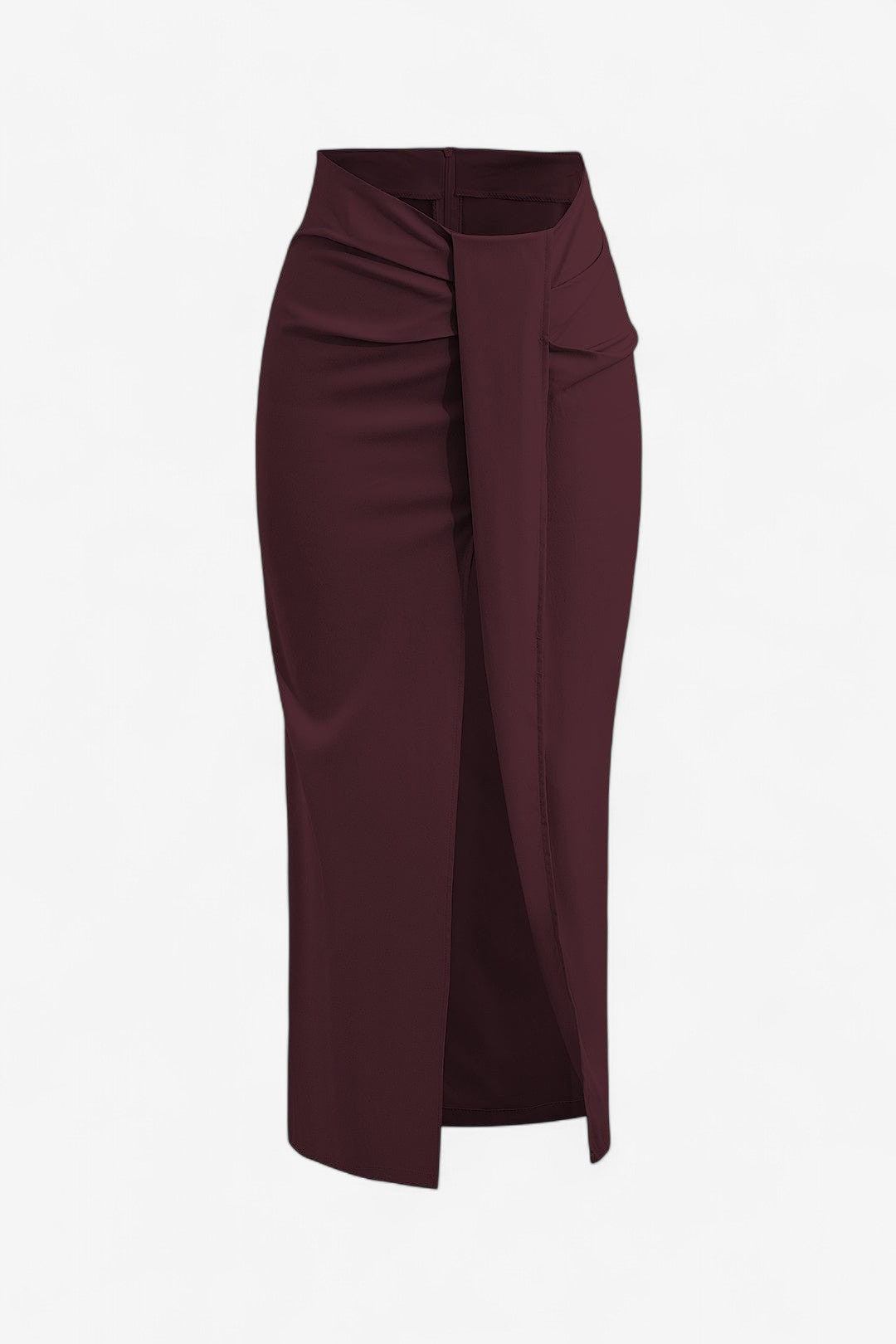 Isabella – Midi-rok met hoge taille en wikkelvoorkant