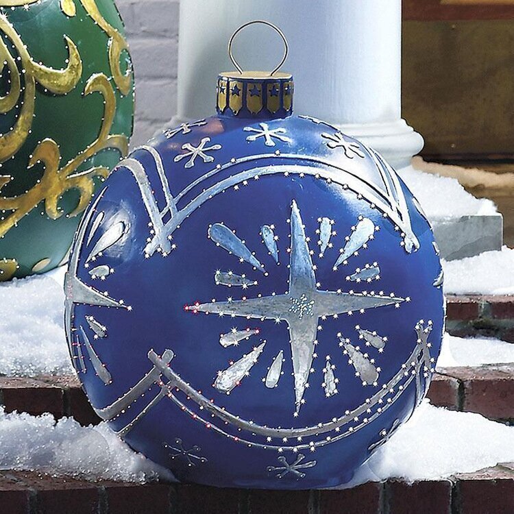 FestiGlow -Opblaasbare Kerstbal met LED-lampjes voor buitendecoratie