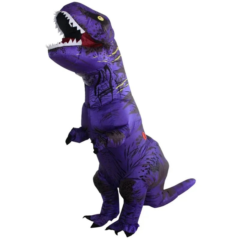 DinoFun – Opblaasbaar T Rex kostuum met riem en hilarisch oversized ontwerp