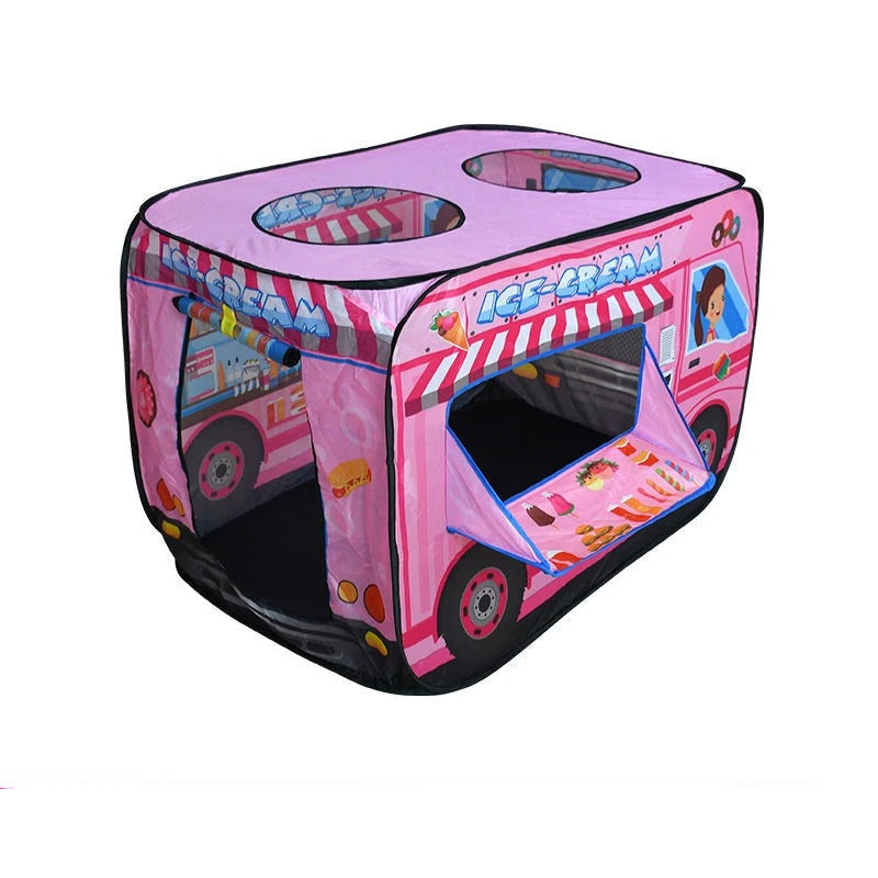 PlayScape – Opvouwbare speeltent met print van bus en brandweerwagen