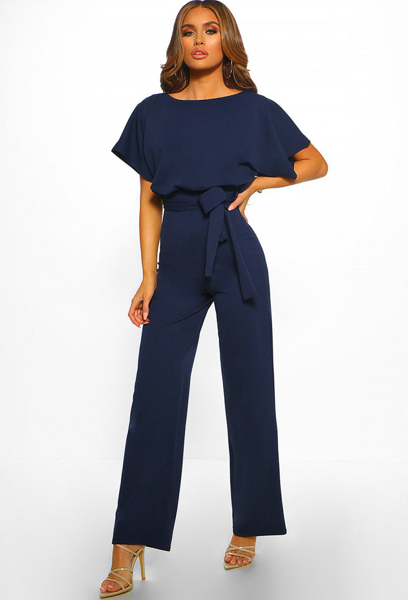 Camila - Chique jumpsuit met brede benen en een modern randje
