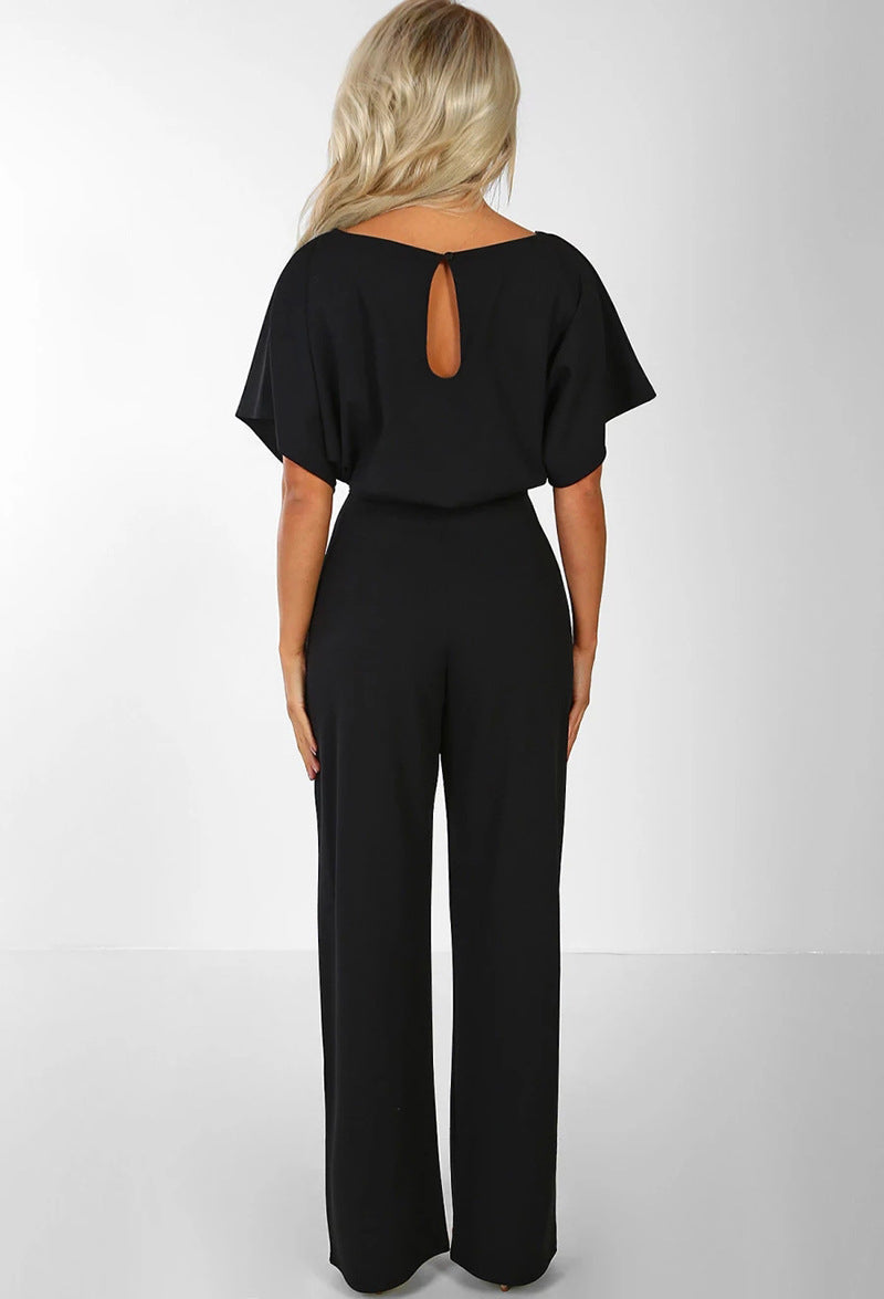 Camila - Chique jumpsuit met brede benen en een modern randje