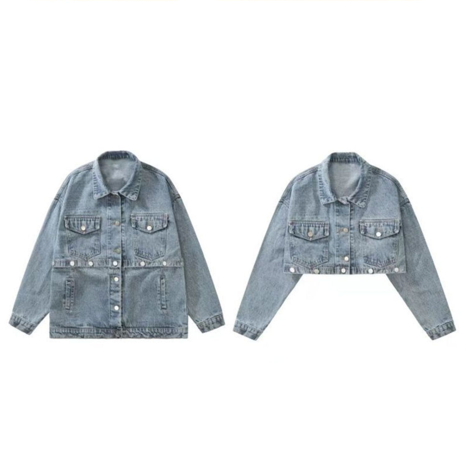 Emma - Stijlvolle denim jas met lange mouwen