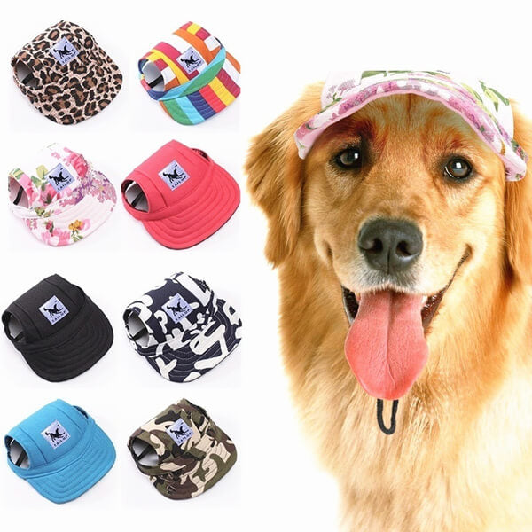 PetCap - Stijlvolle honden- en kattenhoed met verstelbare pasvorm voor bescherming tegen de zon en comfort