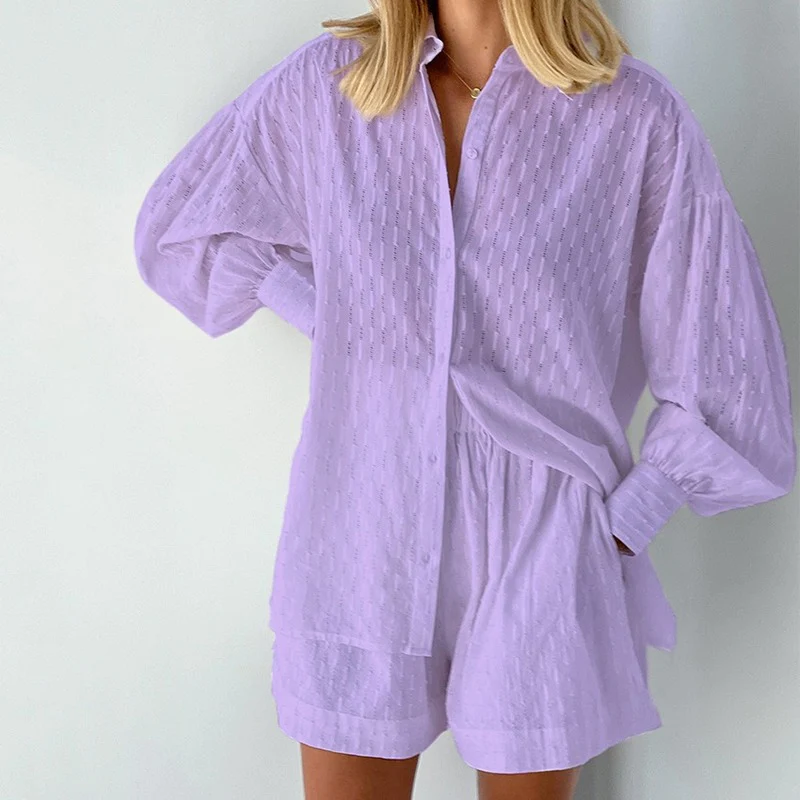 Isabella - Elegante tweedelige zomerset met lantaarnmouwen