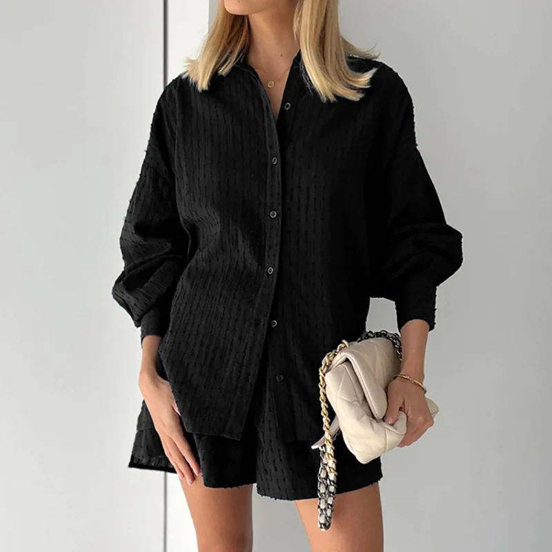 Isabella - Elegante tweedelige zomerset met lantaarnmouwen