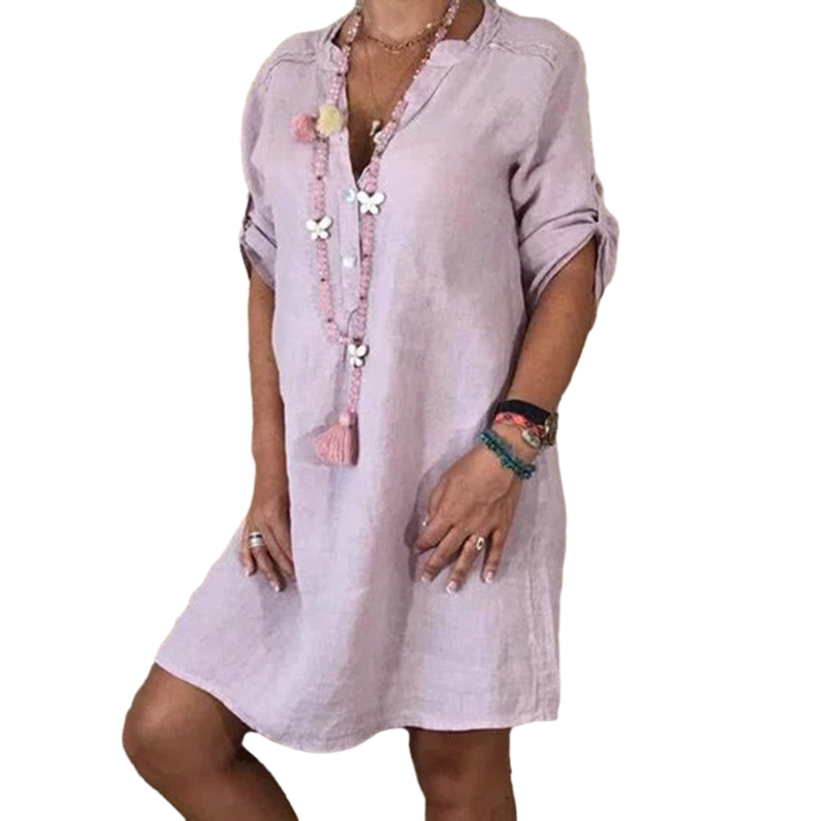 LuxeLinen™ - Moeiteloze Elegantie Jurk